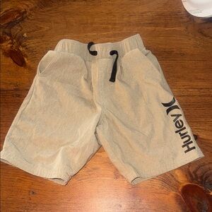 Hurley Tan Kids' Pull-On Shorts with Black Logo